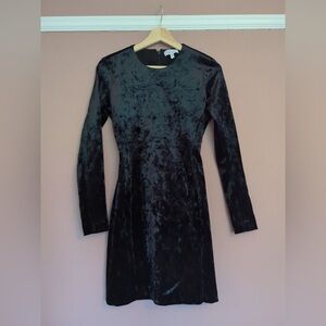 Black Velvet Long Sleeve Mini Dress from & Other Stories